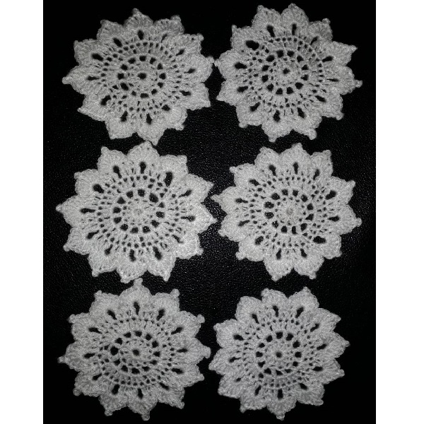 Handmade Crochet Coasters (Set of 6)